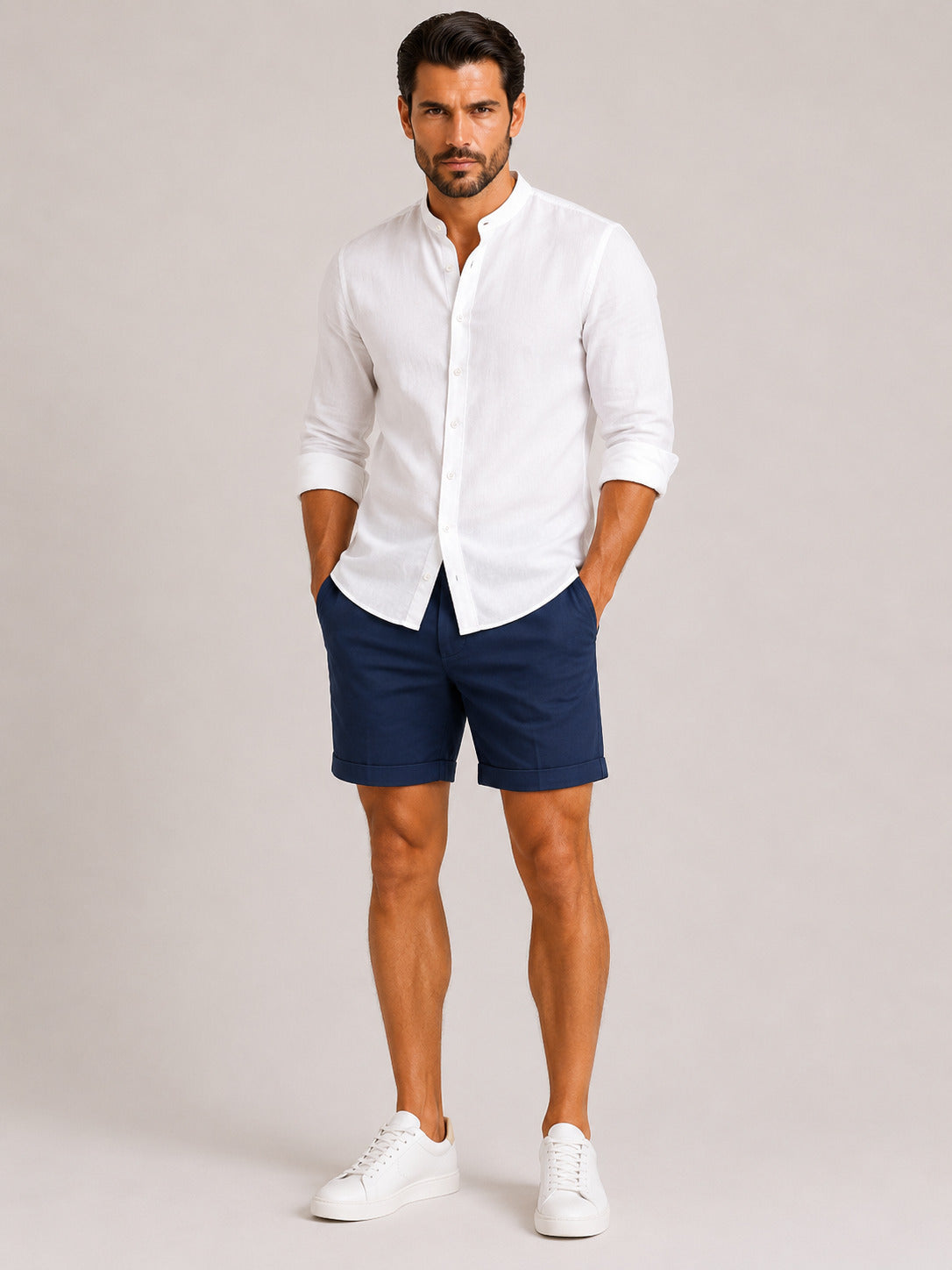 Camicia in lino coreana