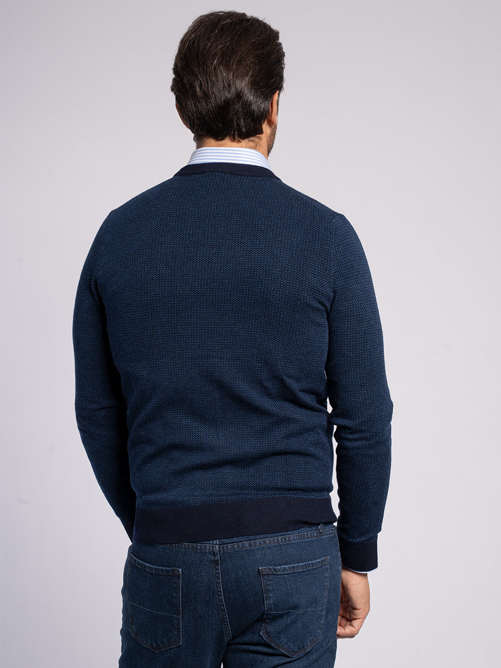 Maglia girocollo jacquard