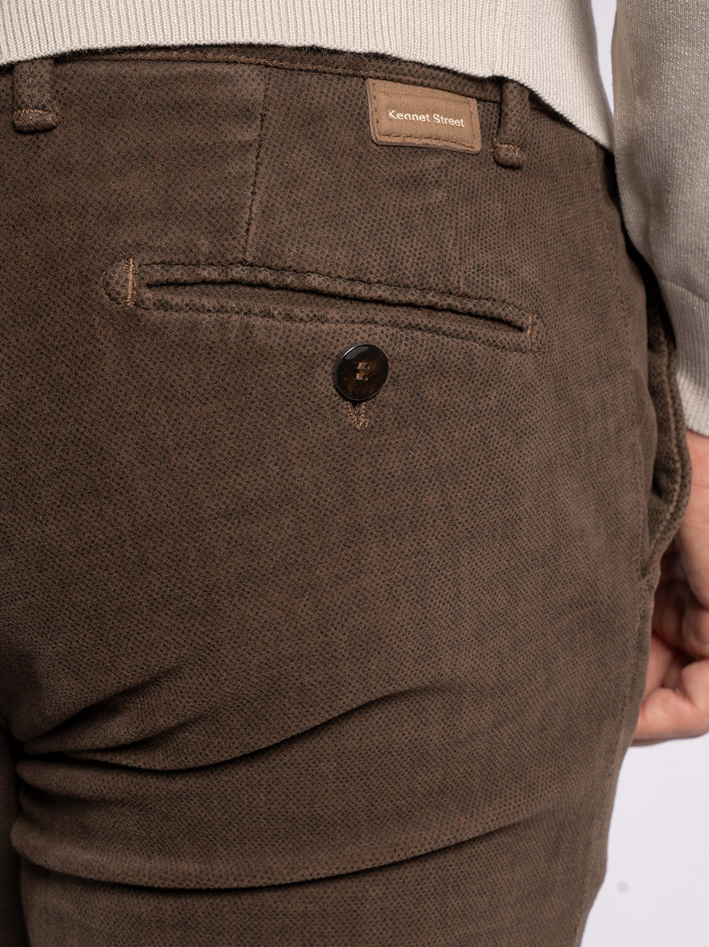 Pantalone chino fustagno stampato