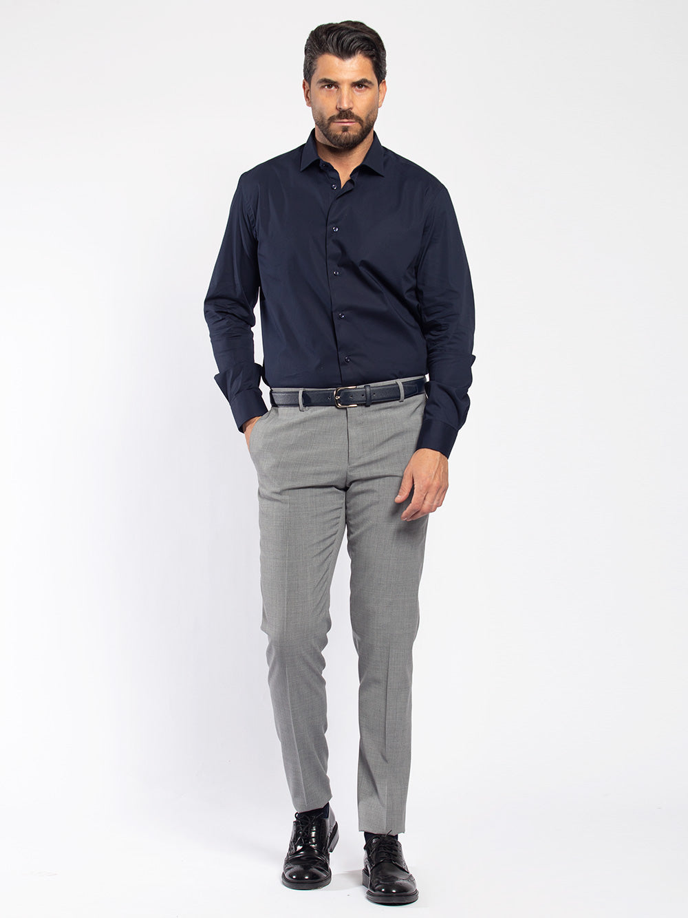 Camicia in cotone liscio