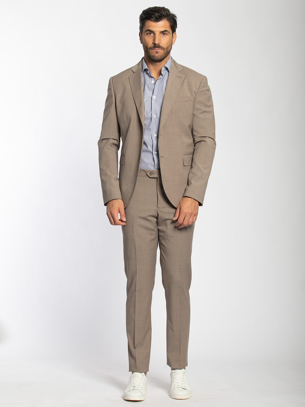 Abito monopetto in frescolana due bottoni slim fit