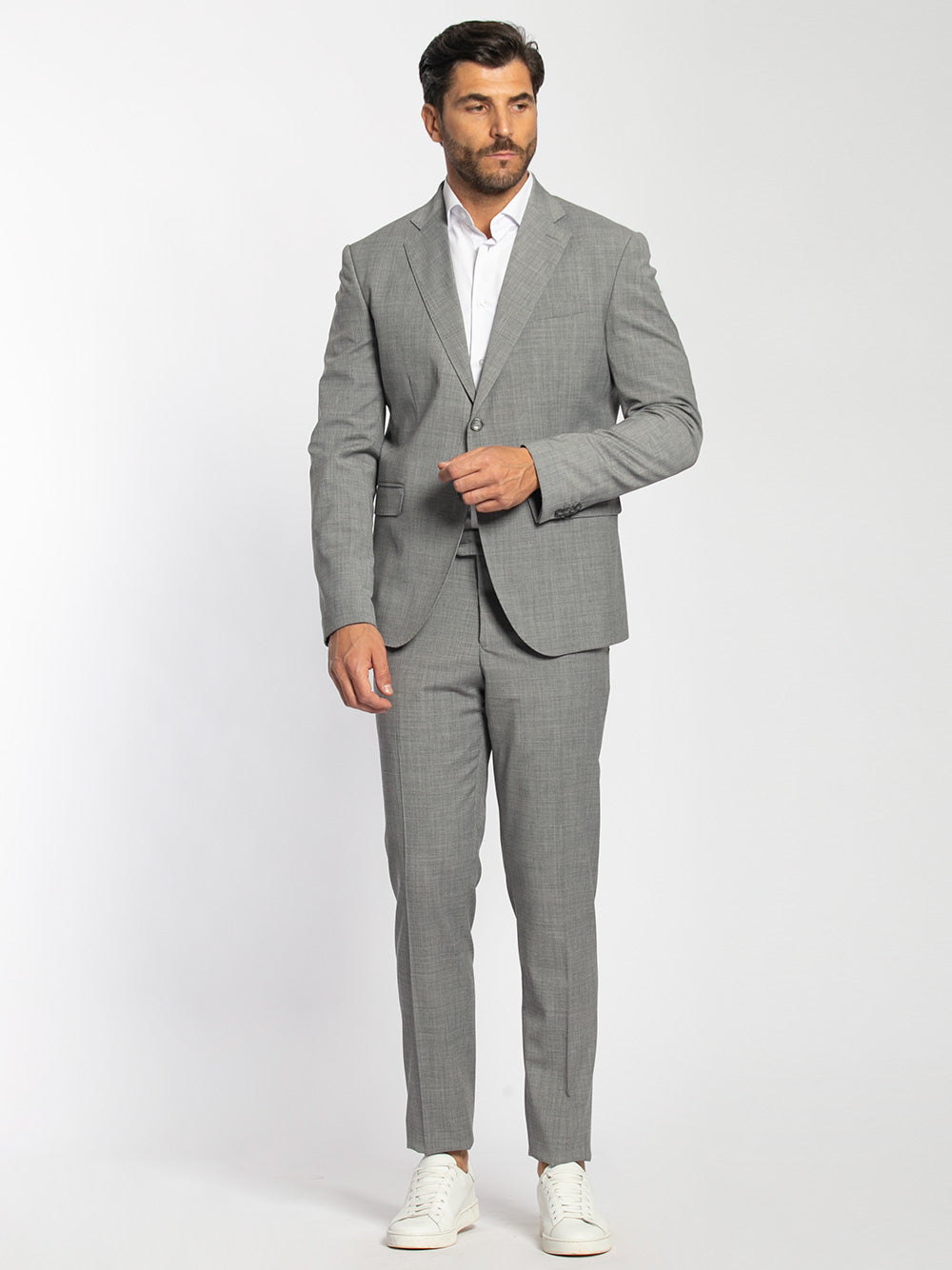 Abito monopetto in frescolana due bottoni slim fit