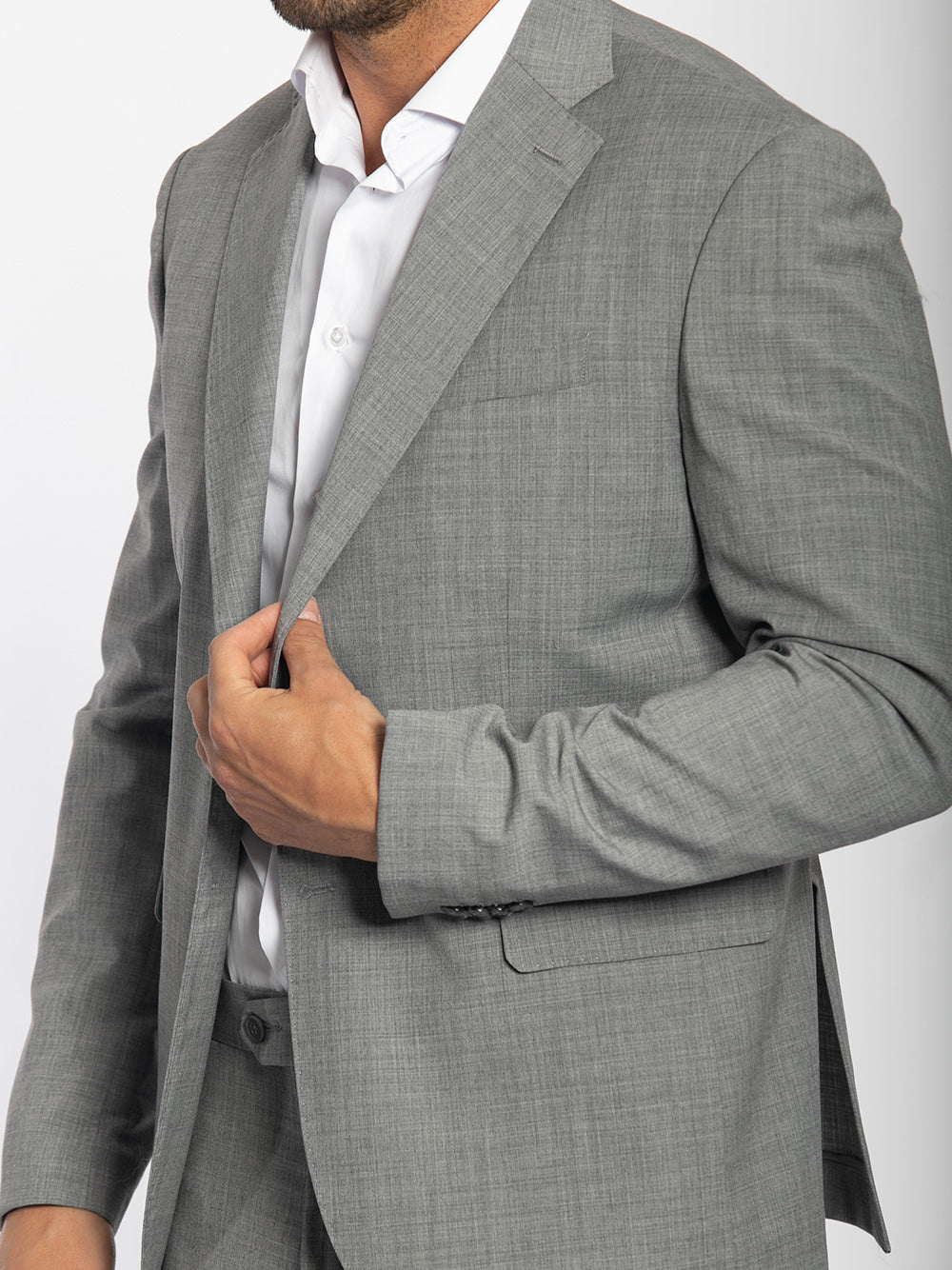 Abito monopetto in frescolana due bottoni slim fit