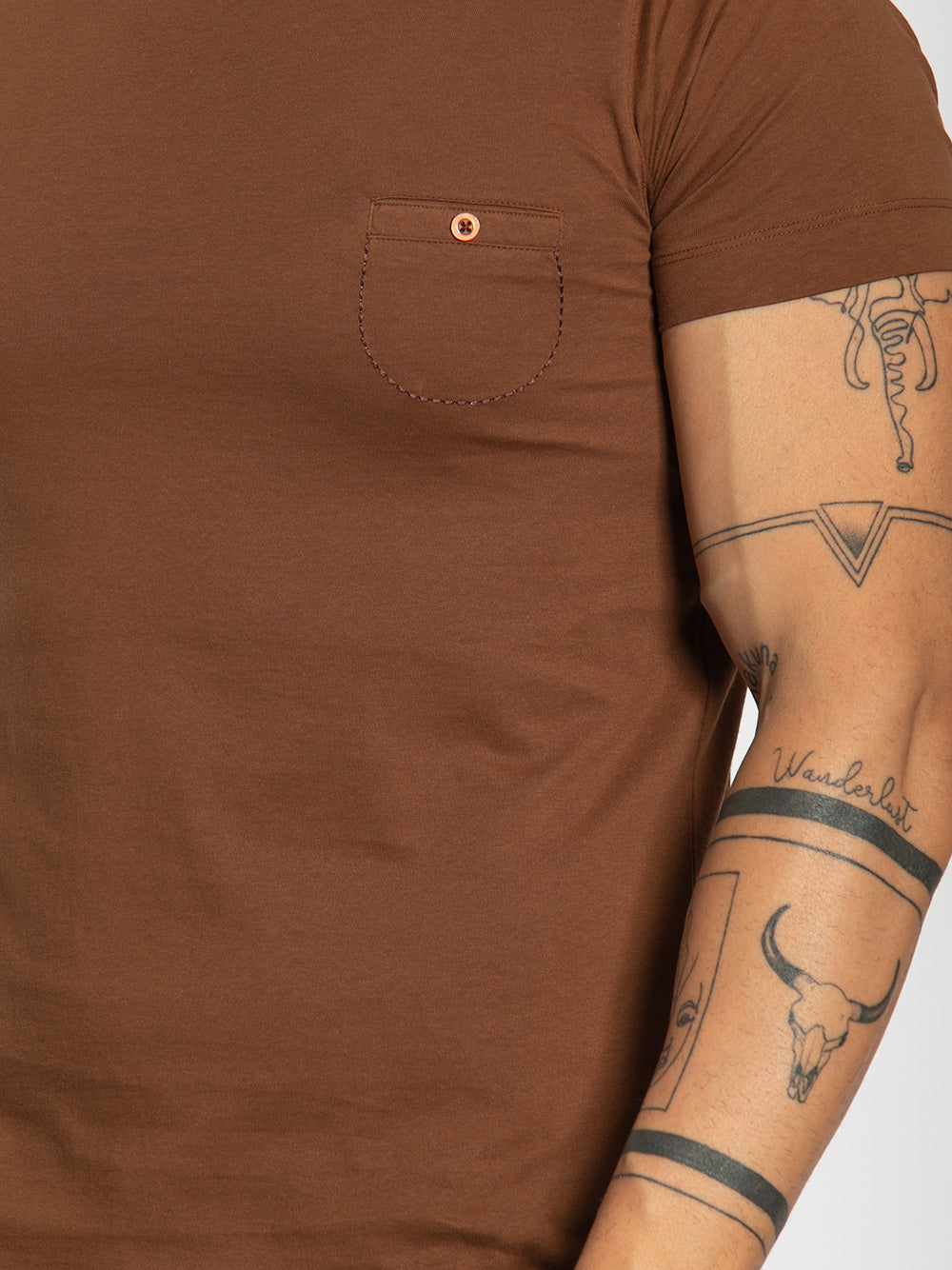 T-shirt a maniche corte in cotone elastico