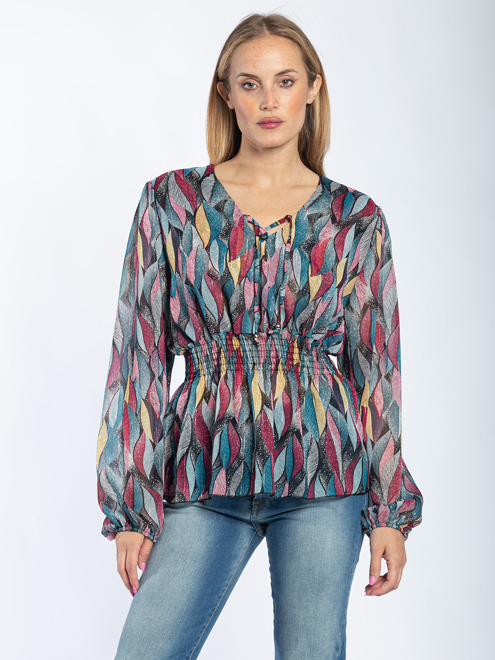 Blusa in georgette stampato