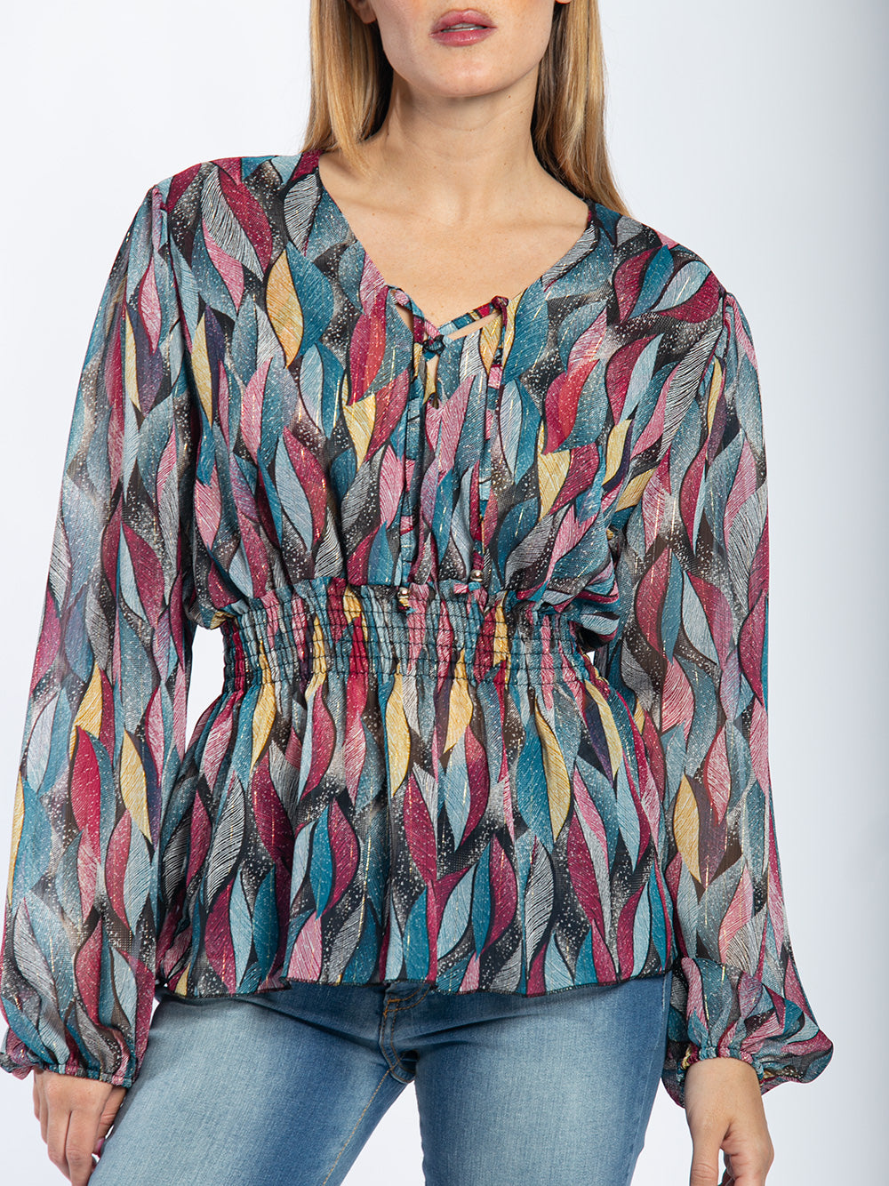 Blusa in georgette stampato