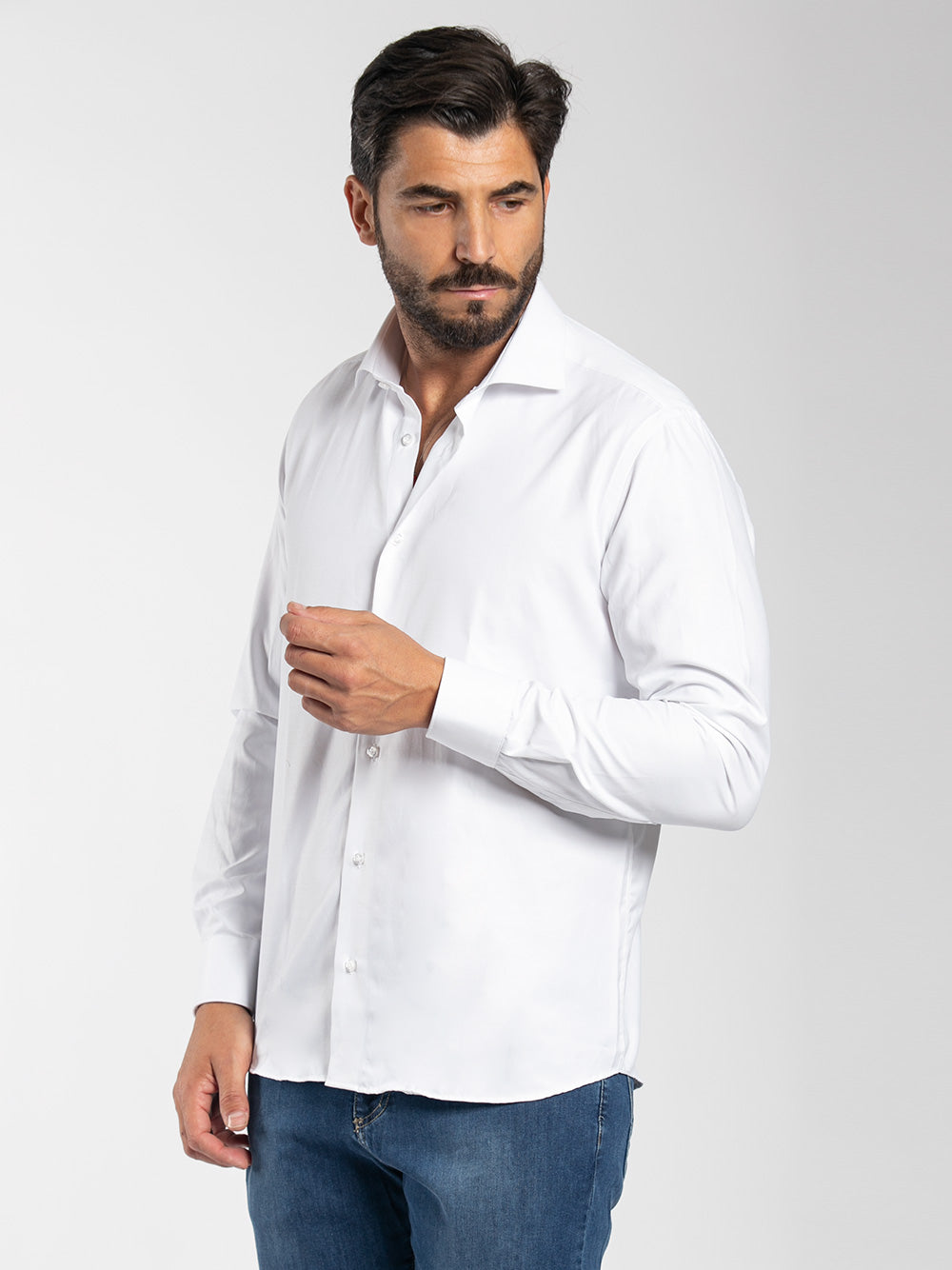 Camicia in oxford nido d'ape