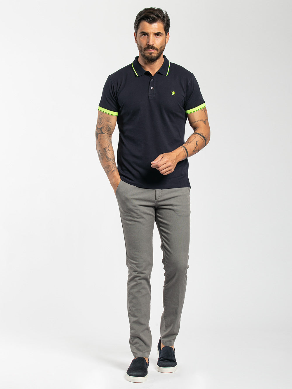 Polo in cotone piquet stretch