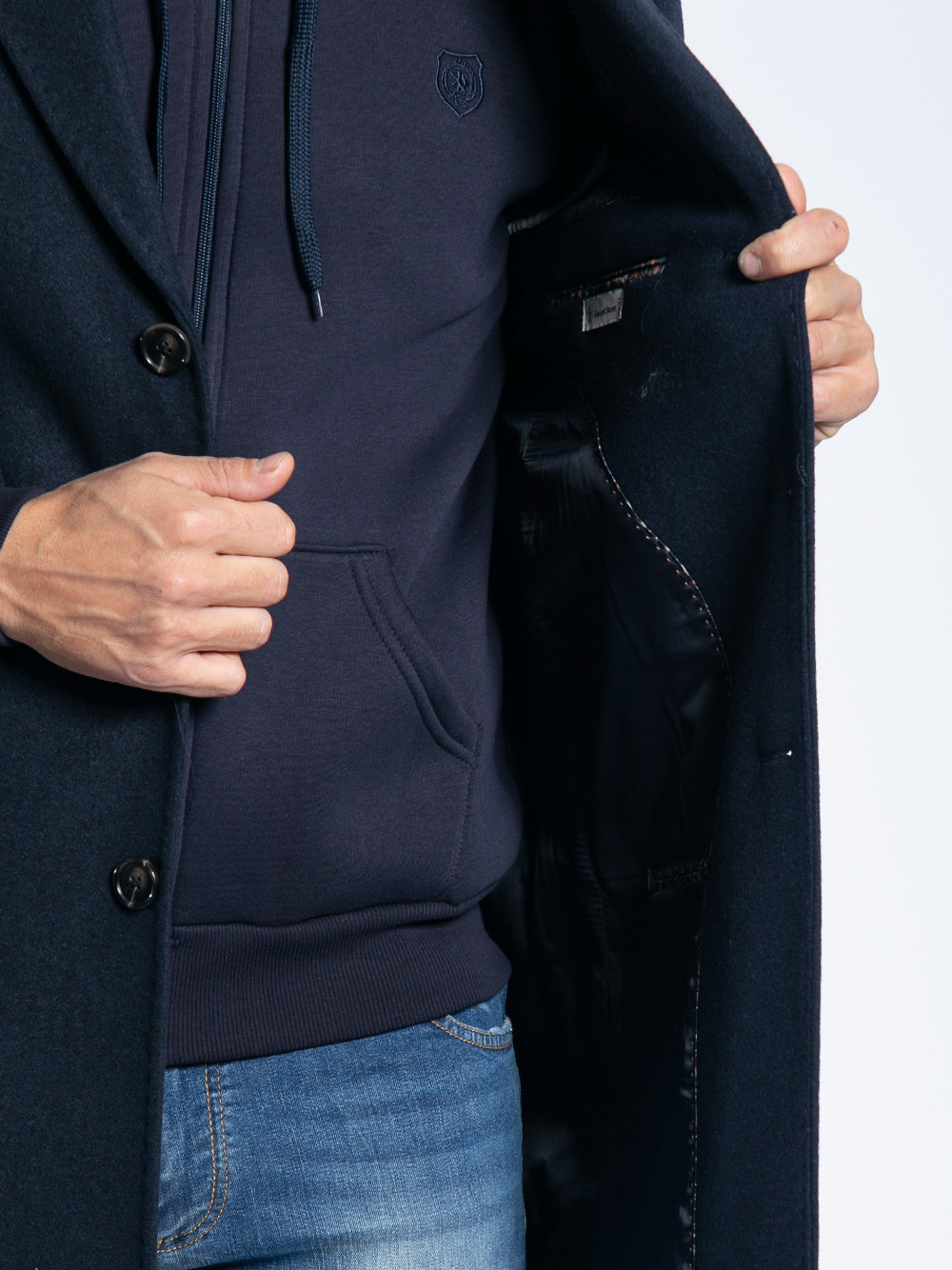 Cappotto monopetto lana