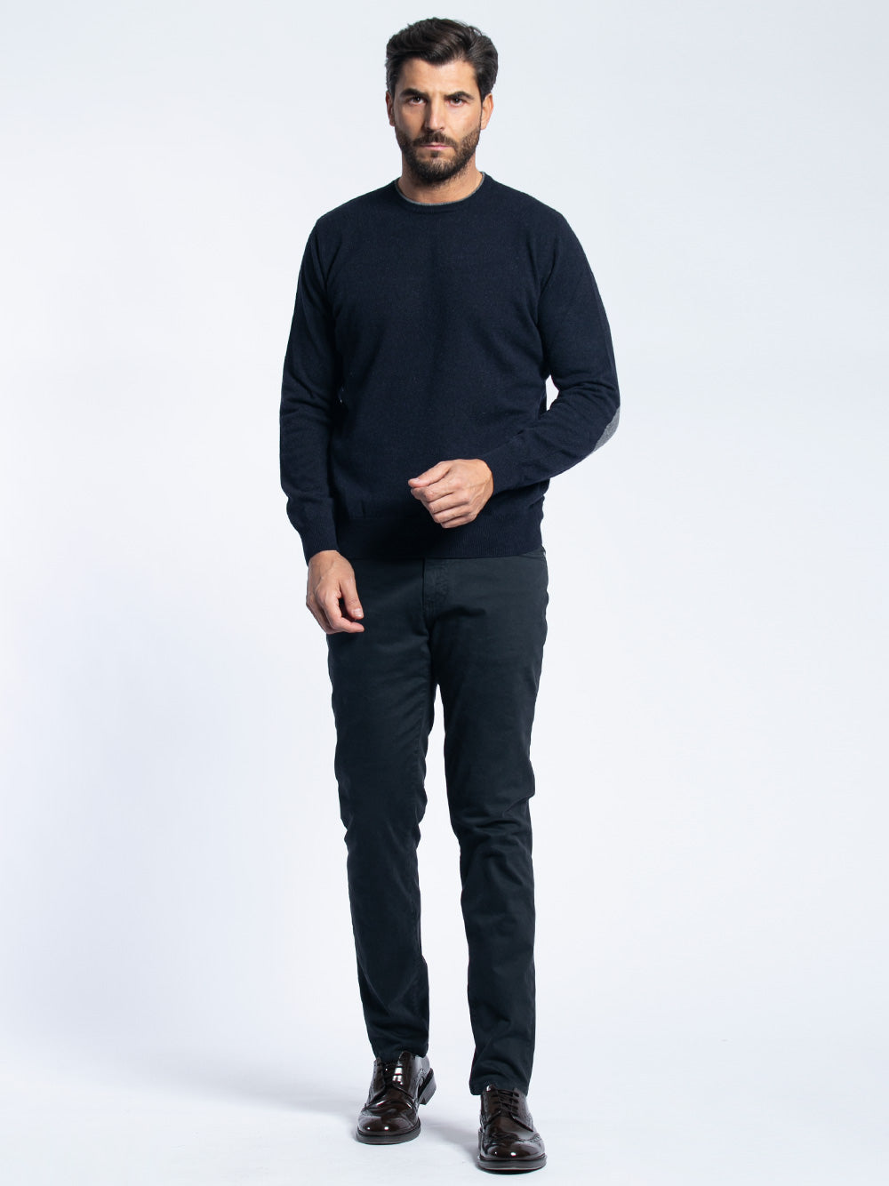 Maglione girocollo lana e cashmere