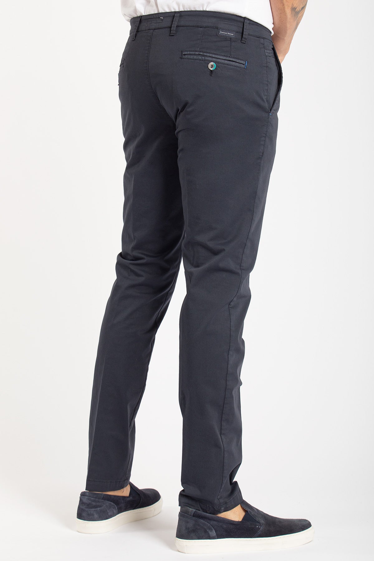 Pantalone chino in raso slim