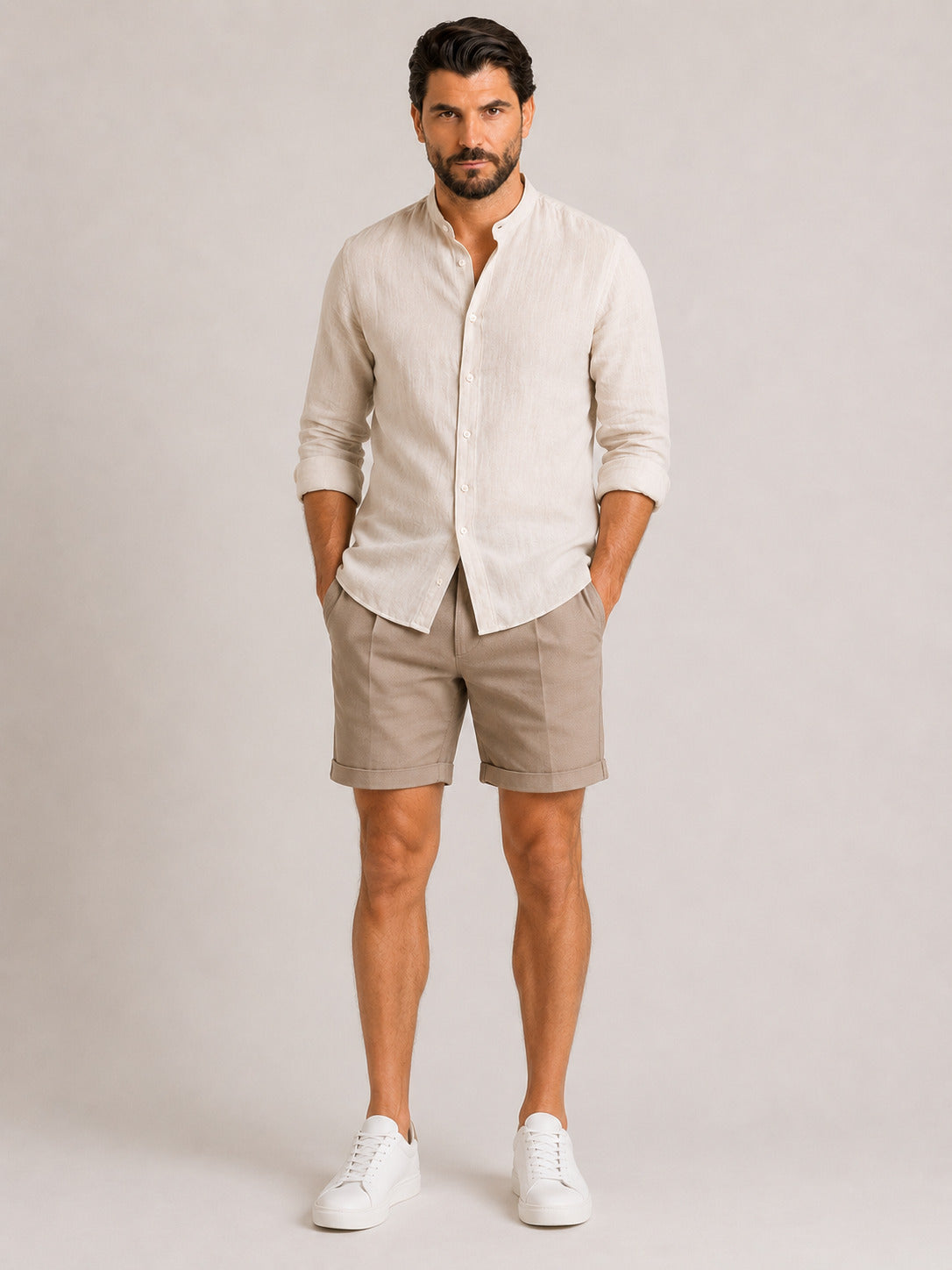 Camicia in lino coreana