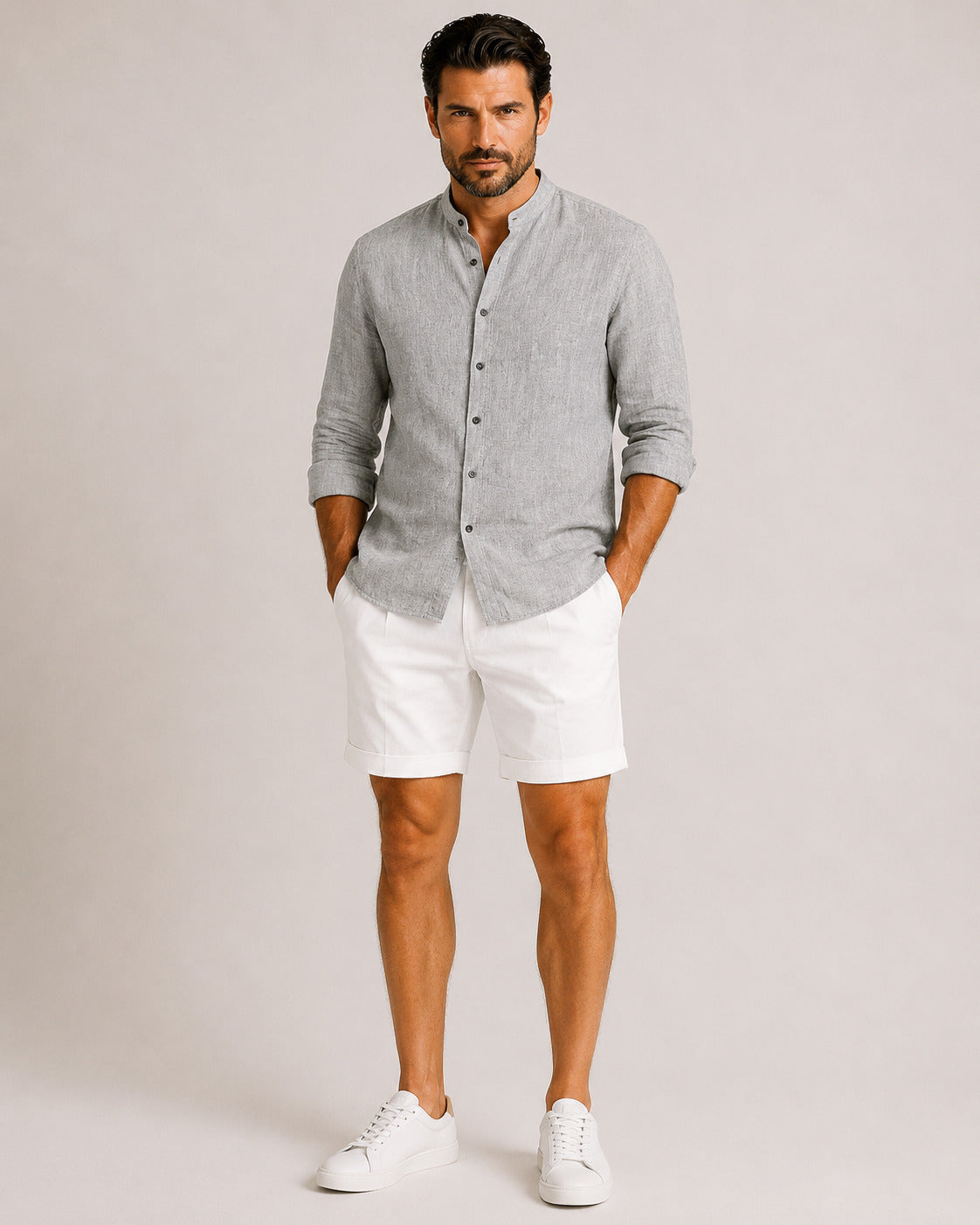 Camicia in lino coreana
