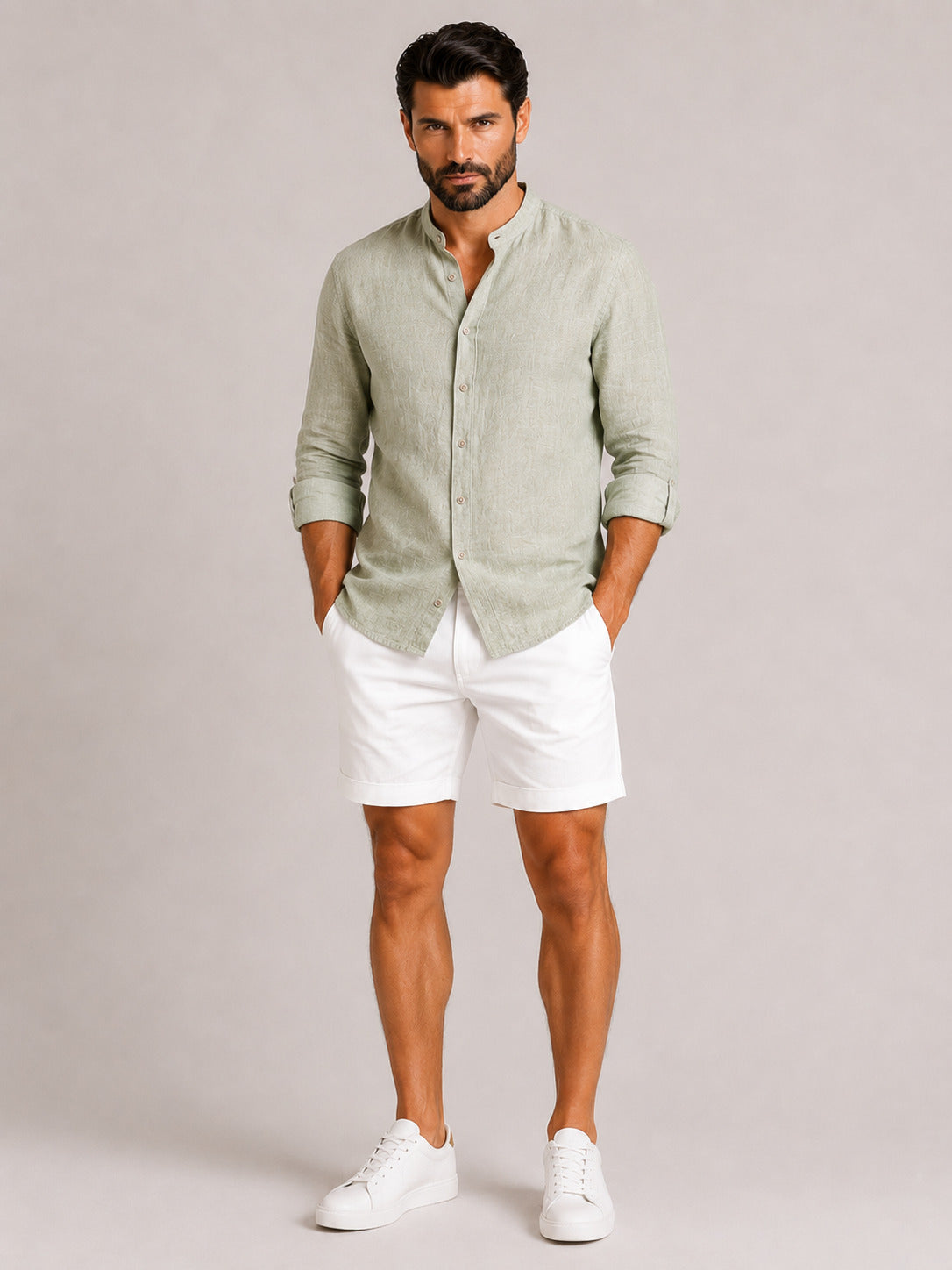 Camicia in lino coreana