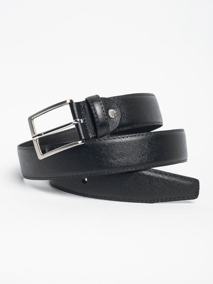 Saffiano leather belt