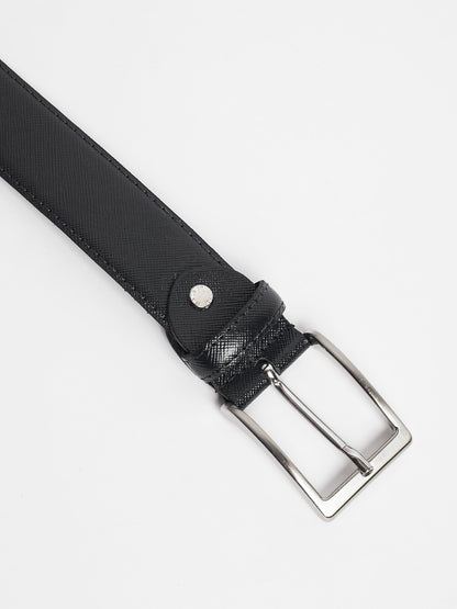 Saffiano leather belt