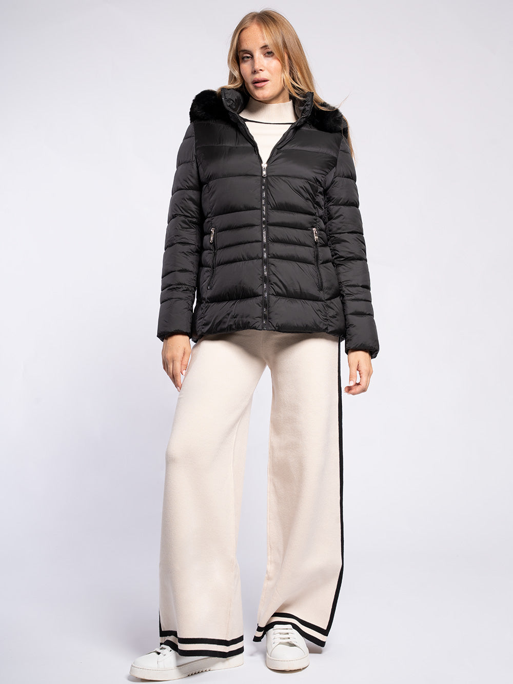 Piumino midi in nylon