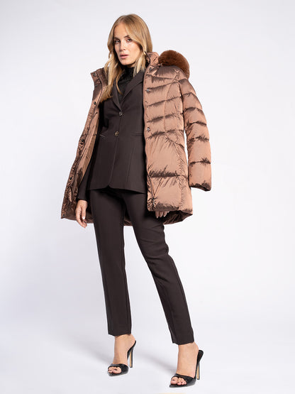 Piumino con cappuccio staccabile