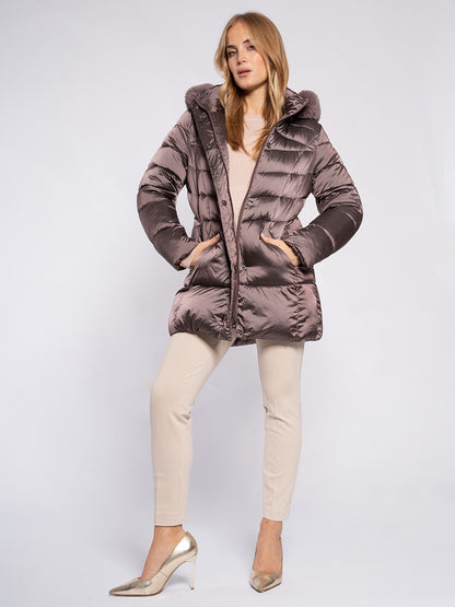 Piumino con cappuccio staccabile