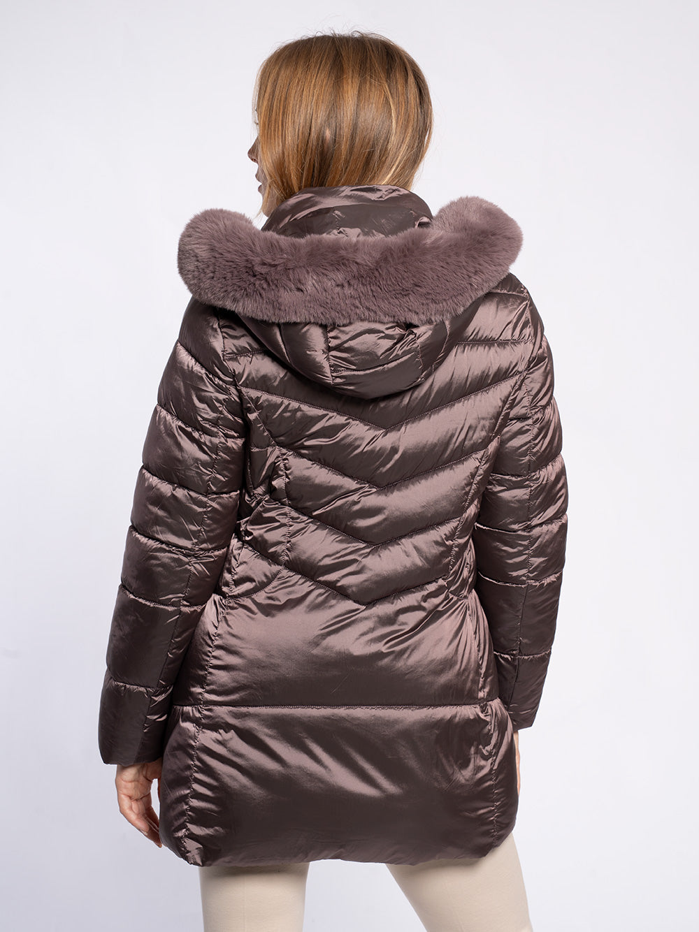 Piumino con cappuccio staccabile