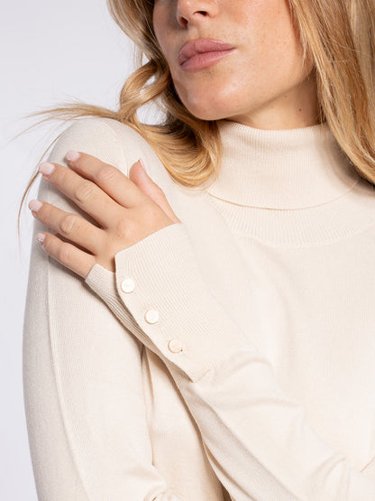 Maglia collo alto in viscosa