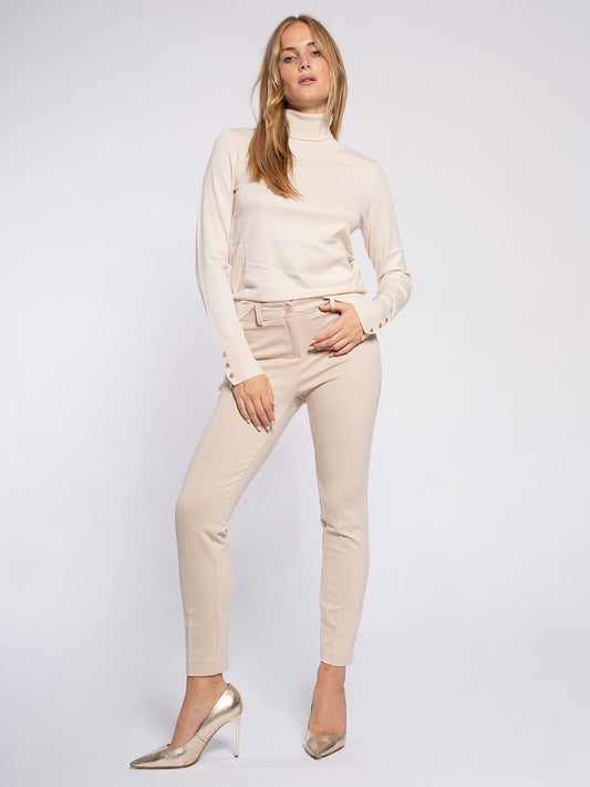 Maglia collo alto in viscosa