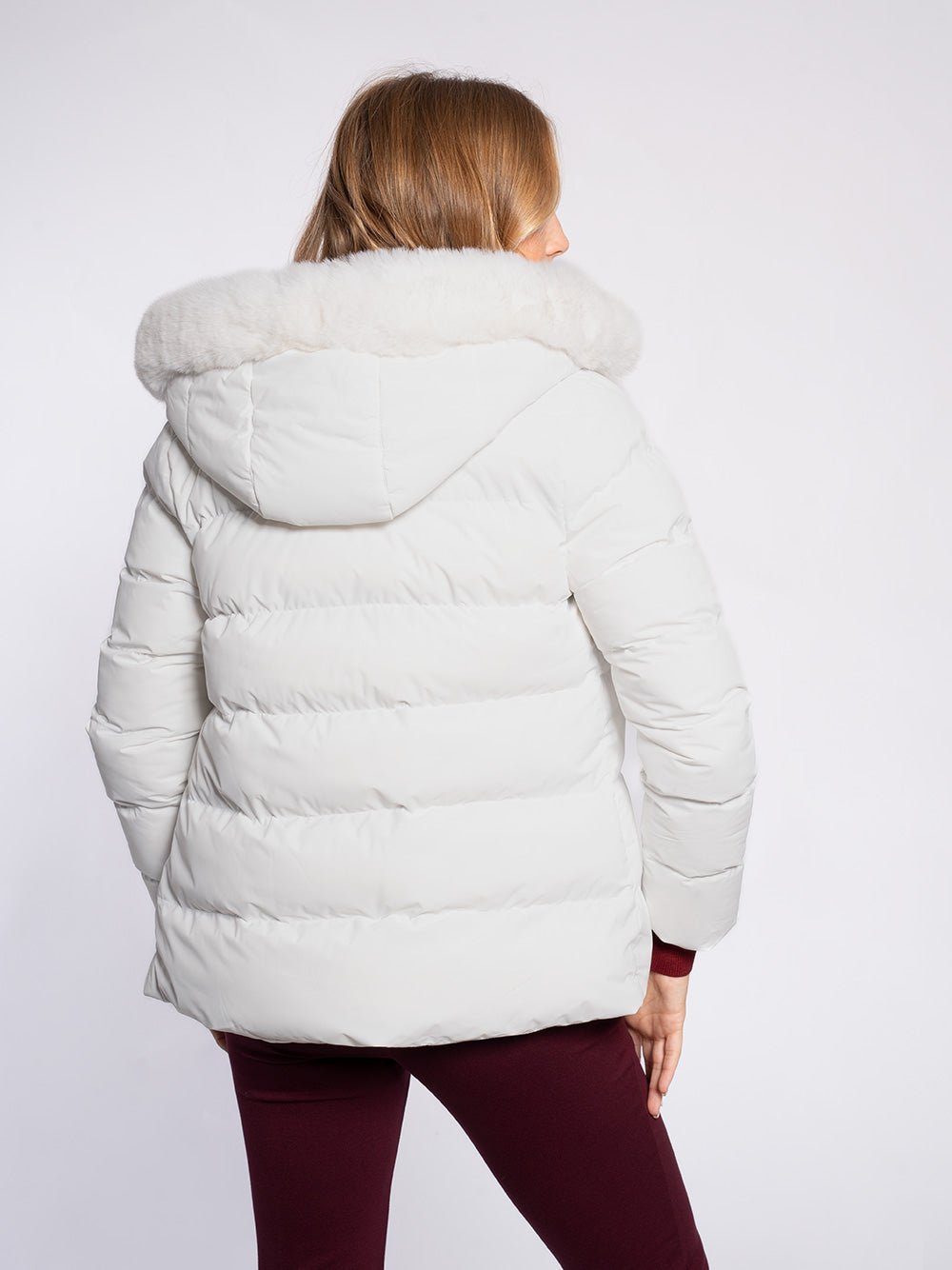 Piumino con cappuccio staccabile