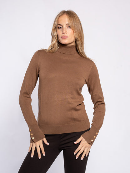 Maglia collo alto in viscosa