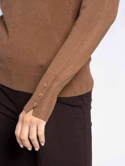 Maglia collo alto in viscosa