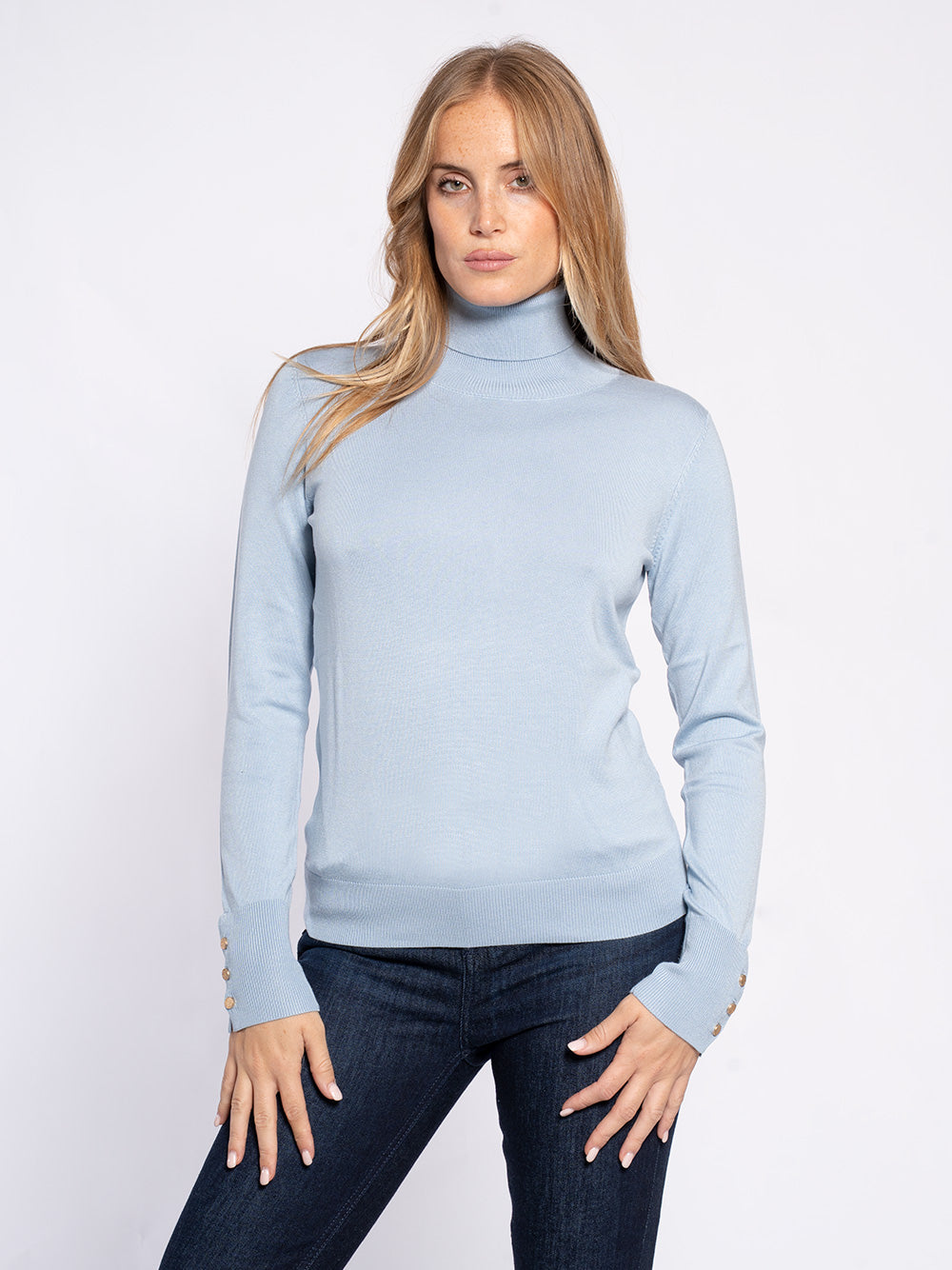 Maglia collo alto in viscosa