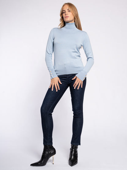 Maglia collo alto in viscosa