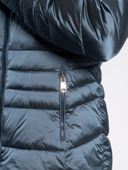 Piumino midi in nylon