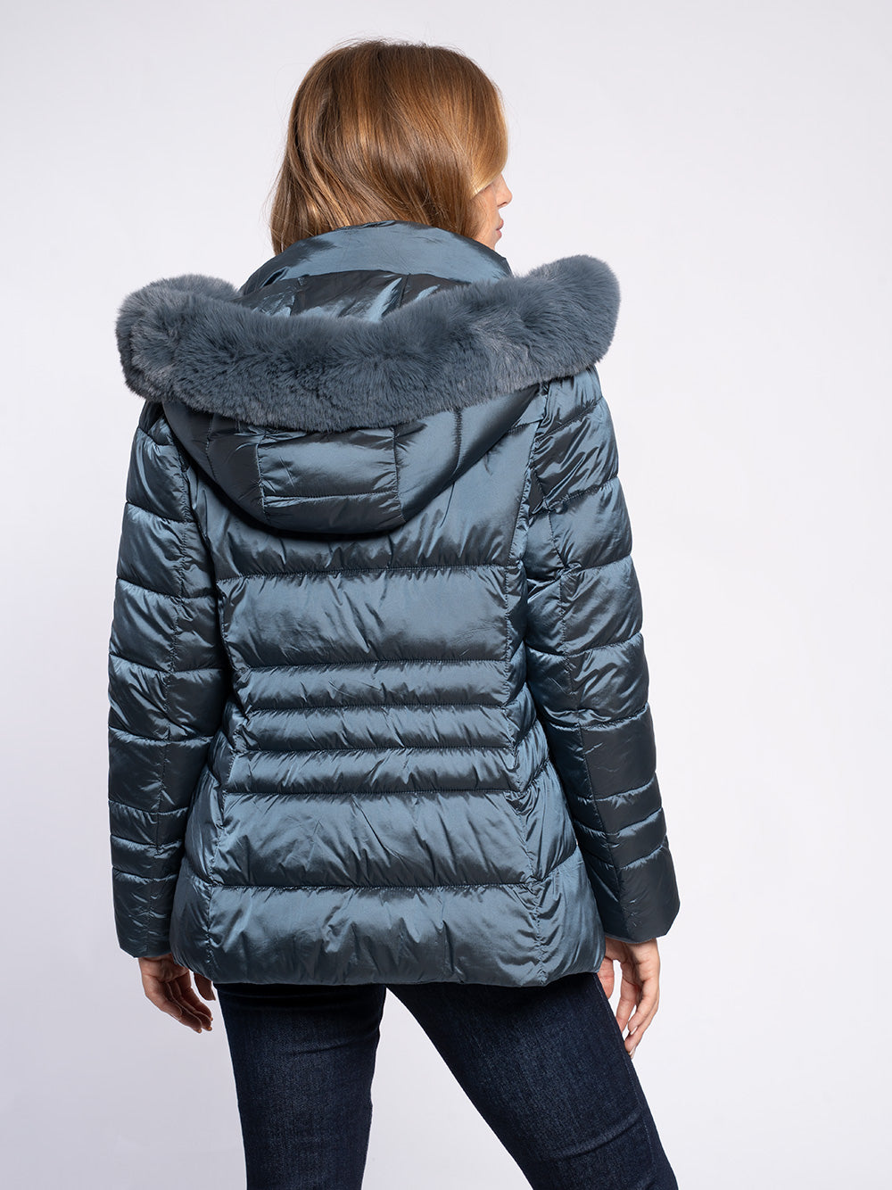 Piumino midi in nylon