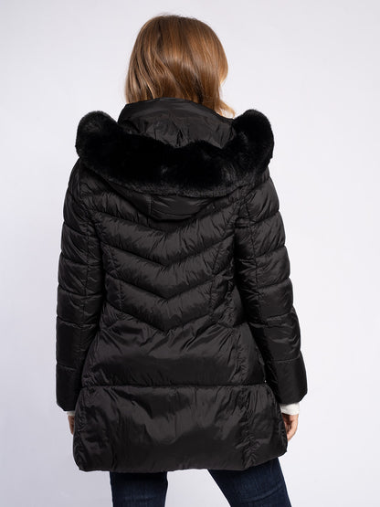 Piumino con cappuccio staccabile