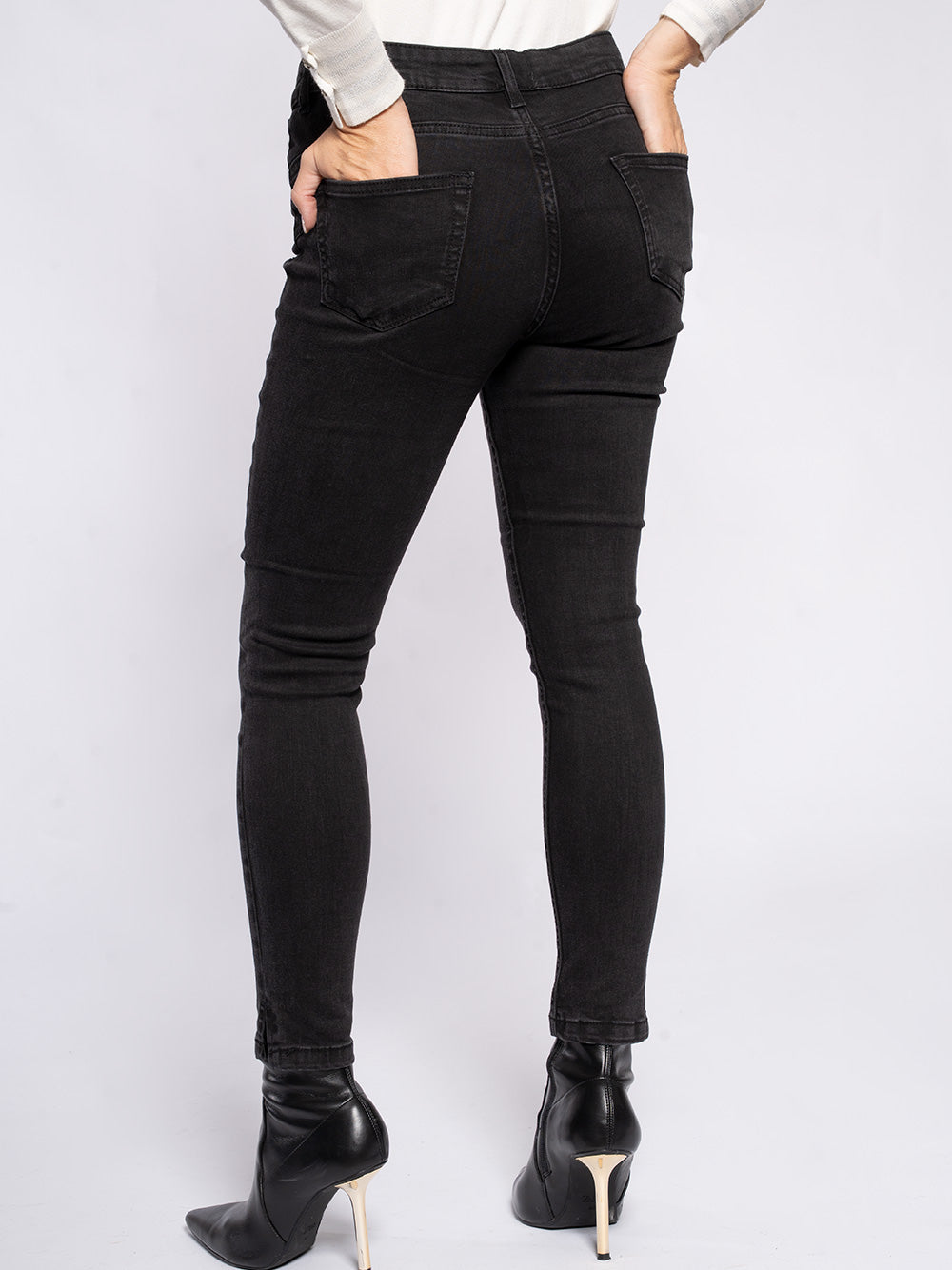 Jeans skinny nero elasticizzato