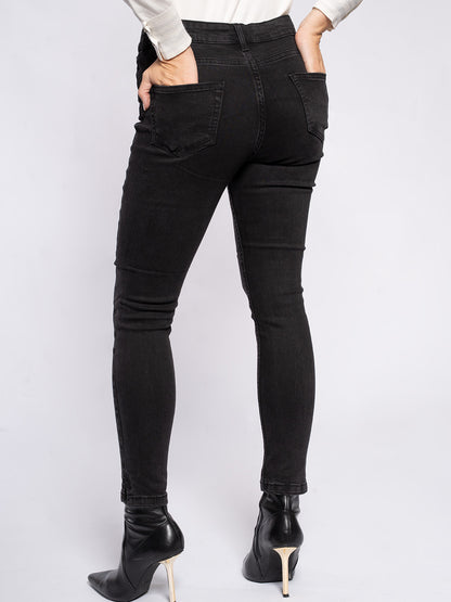 Jeans skinny nero elasticizzato