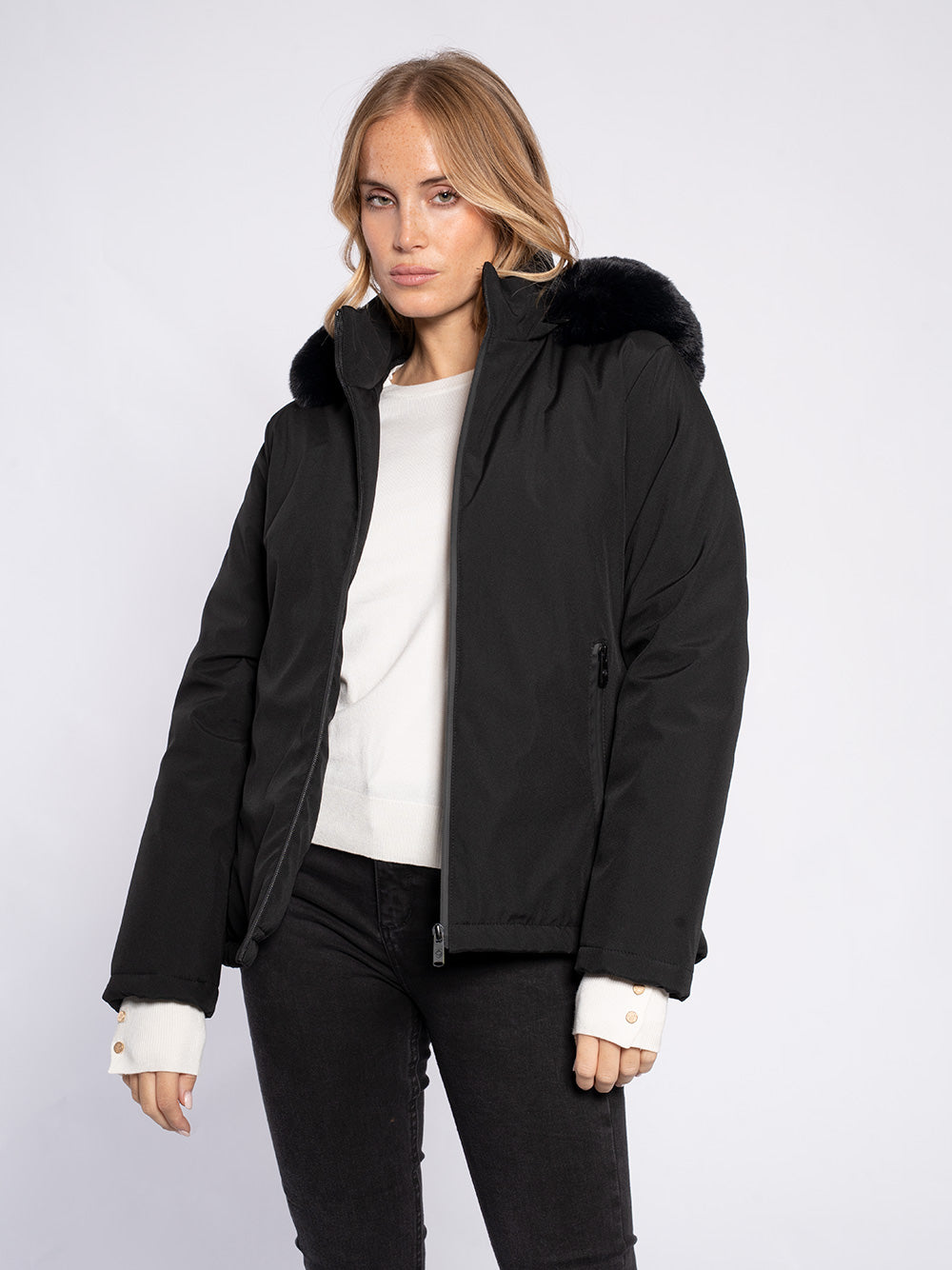 Caban tecnico cappuccio staccabile