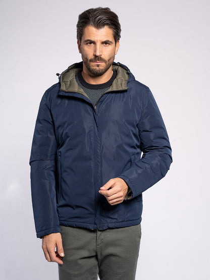 Caban double face in tessuto tecnico