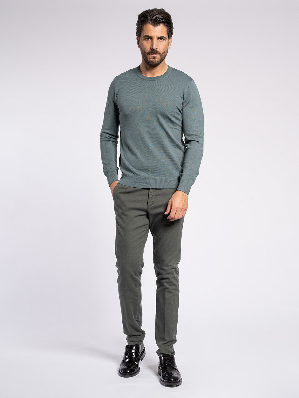 Girocollo basic in viscosa