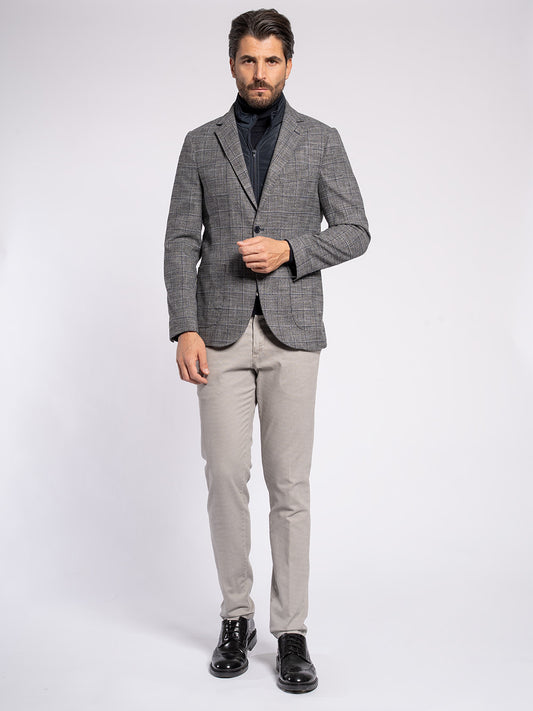 Giacca a quadri con pettorina