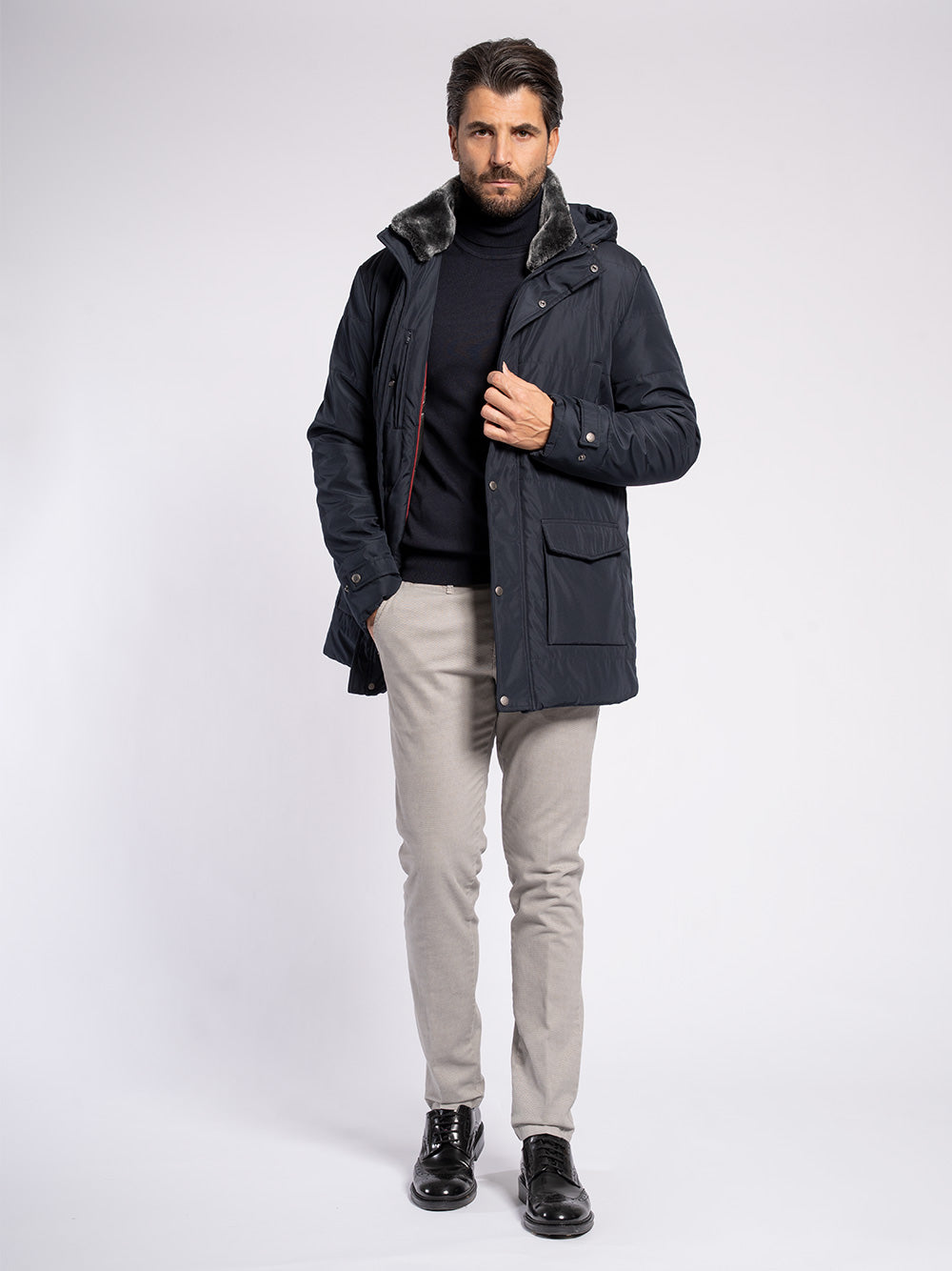 Pantalone con microstampa