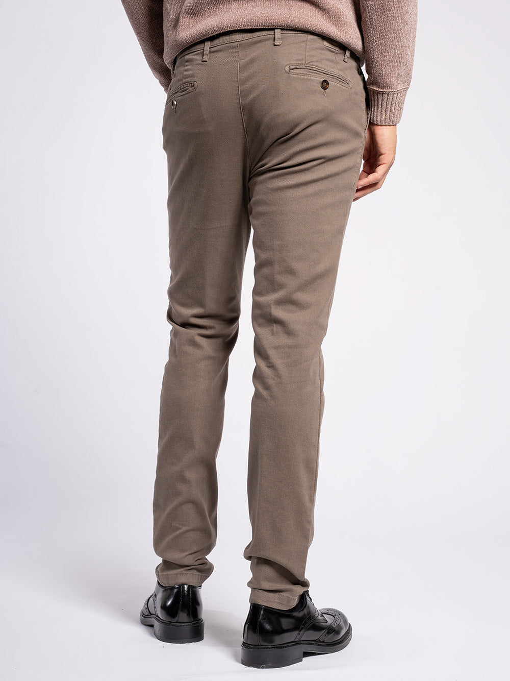 Pantalone in gabardine elasticizzato