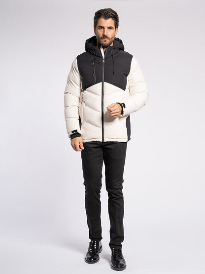 Piumino bicolore in tessuto tecnico