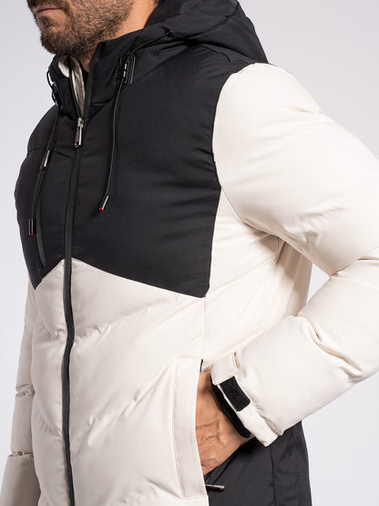 Piumino bicolore in tessuto tecnico