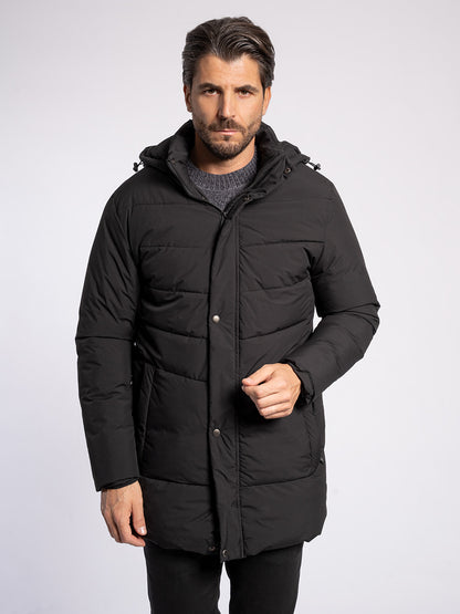 Piumino con imbottitura in ecopelliccia