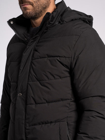 Piumino con imbottitura in ecopelliccia