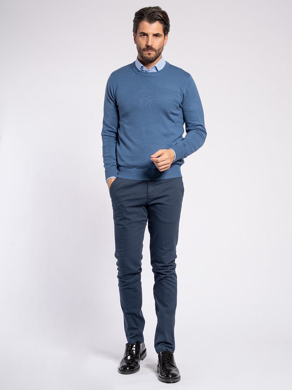 Girocollo basic in viscosa