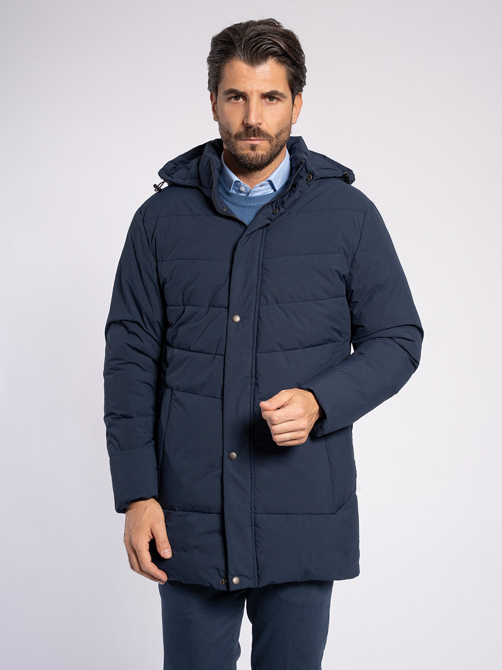 Piumino con imbottitura in ecopelliccia