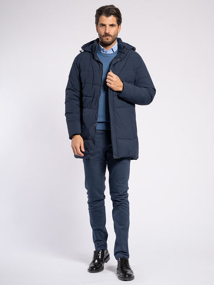 Pantalone in cotone con trama resca