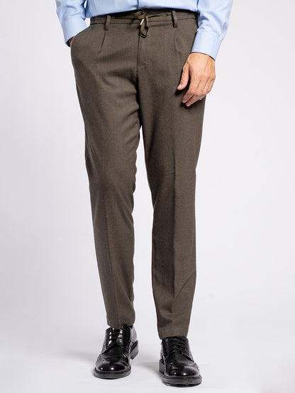 Pantalone in cotone flanella